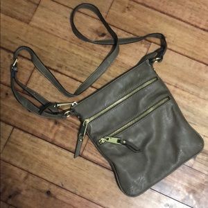 Tan side purse